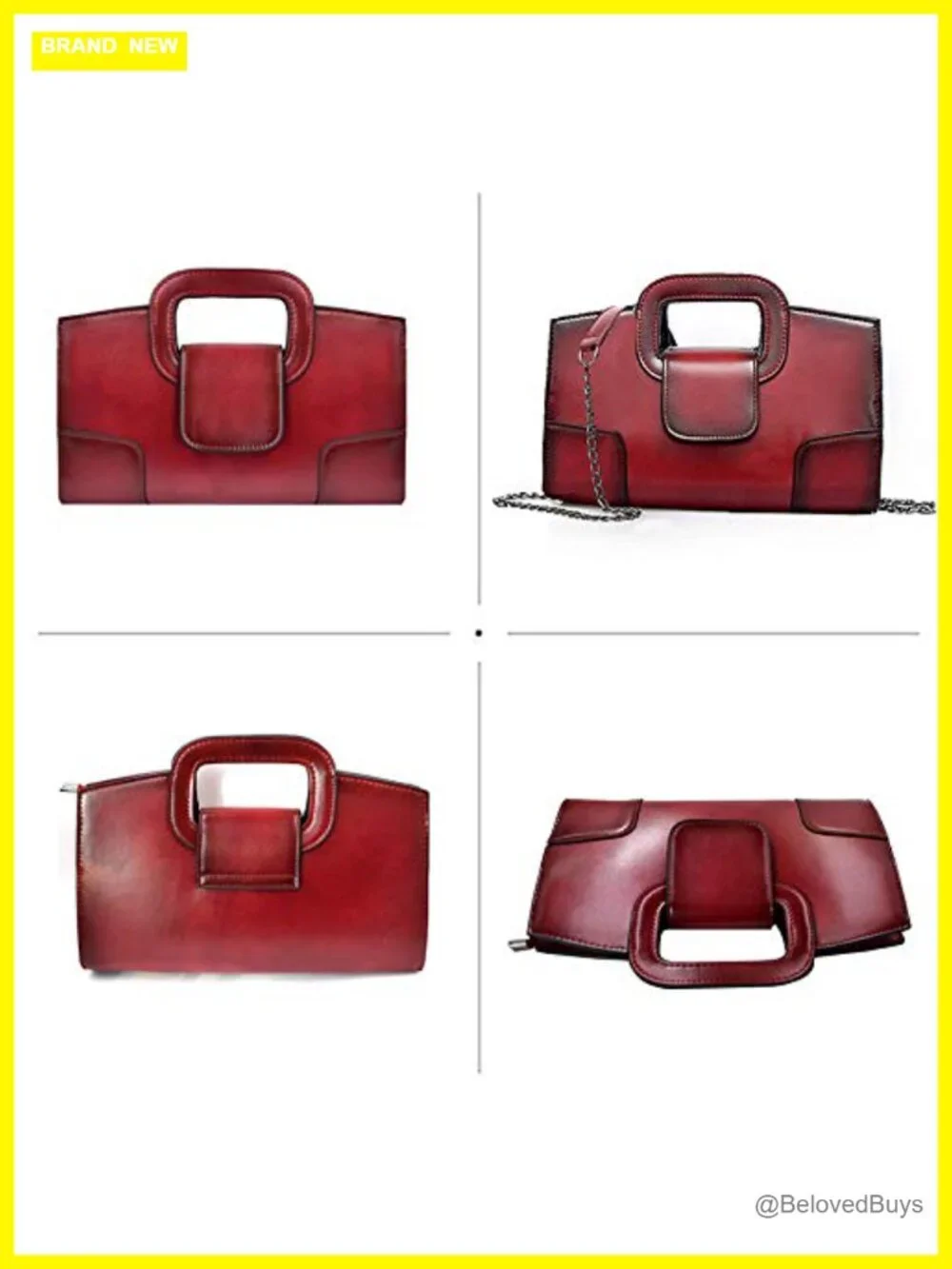 Vintage Flap Tote Satchel PU Leather Crossbody Shoulder Bag